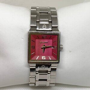 Nixon Uptown The Union Square Japanese Quartz Red Dial Women Watch 25mm running